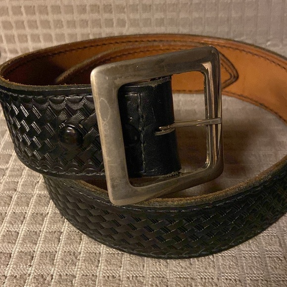 Tex Shoemaker & Sons Other - TEX SHOEMAKER & SONS Heavy Duty Black Leather Belt sz 32 (36” long, 2” wide)